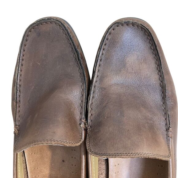 GH Bass Men’s Size 10.5 Brown Leather Loafers Slip On Casual Classic Comfort main image 5